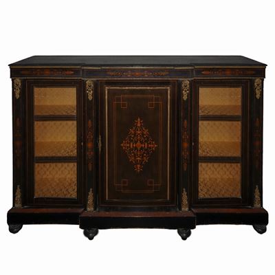 Etagère Napoleone III in Legno Nero Ebanizzato