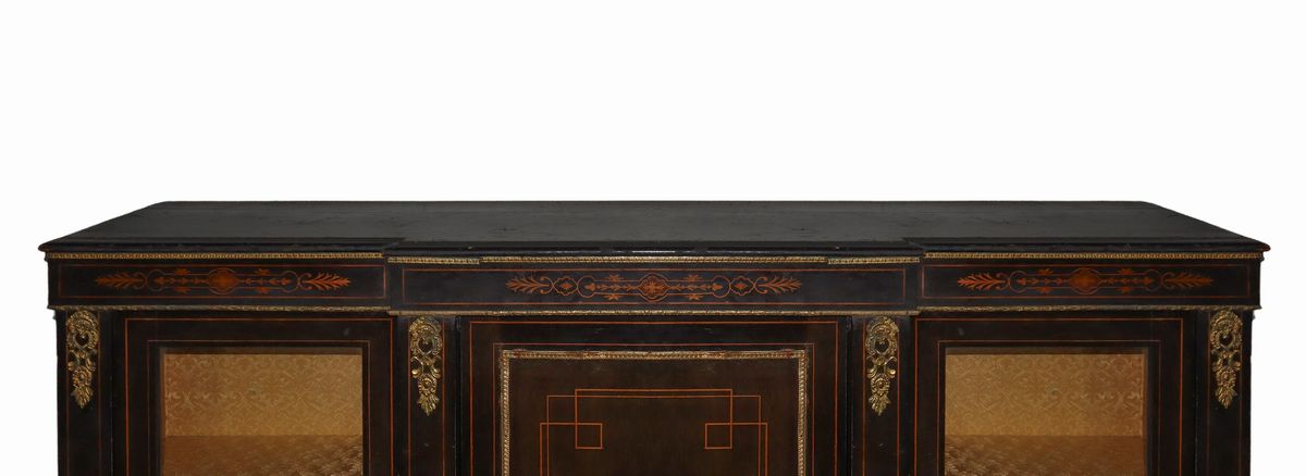 Etagère Napoleone III in Legno Nero Ebanizzato