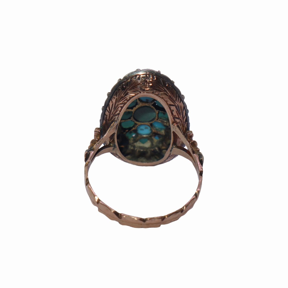 Anello in Oro e Argento con Turchesi