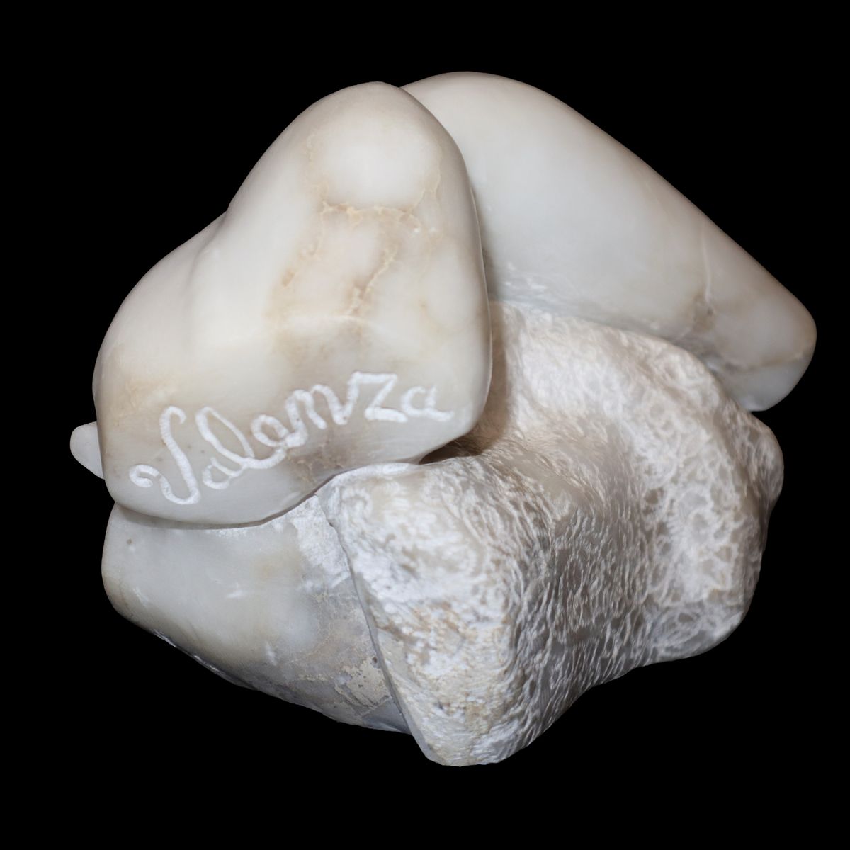 Nudo di uomo disteso su capitello, unico blocco