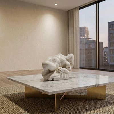 Nudo di donna, scultura in marmo alabastrino bianco