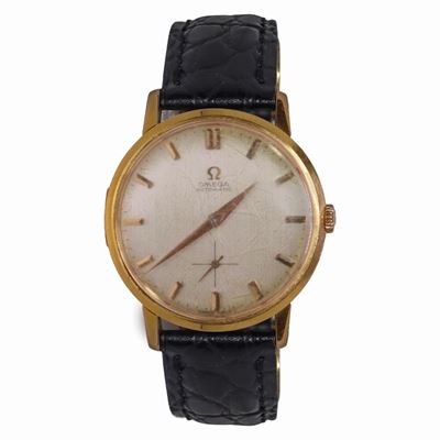 Orologio con Cassa in Oro e Cinturino in Pelle