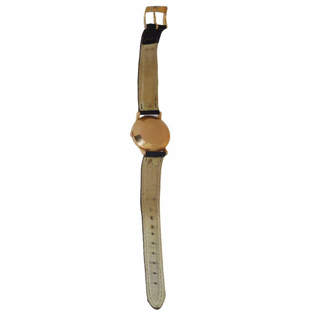 Omega - Orologio con Cassa in Oro e Cinturino in Pelle