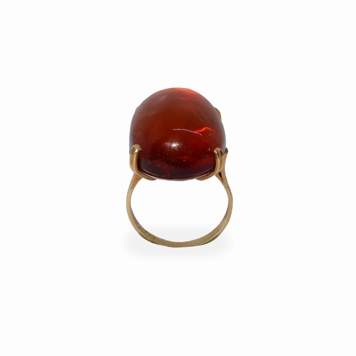 Anello in Oro con Ambra