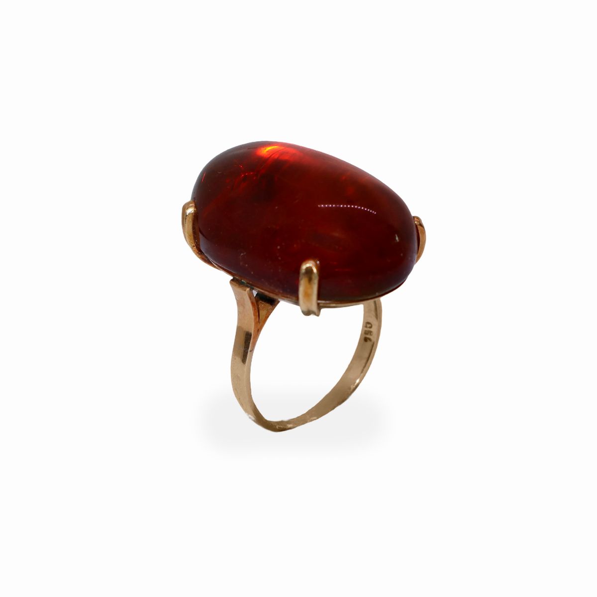 Anello in Oro con Ambra