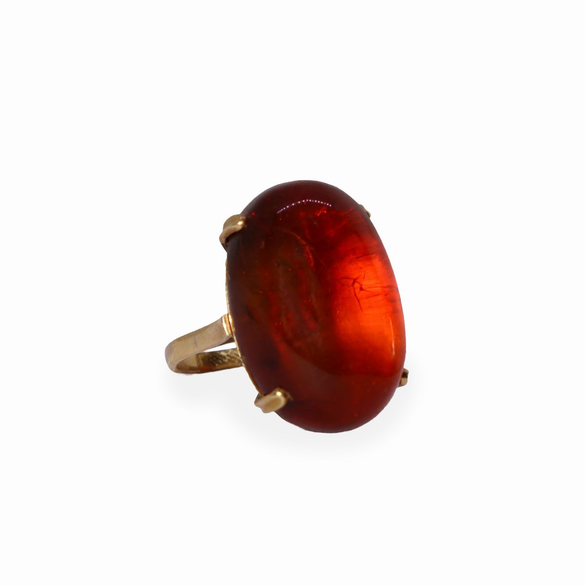 Anello in Oro con Ambra