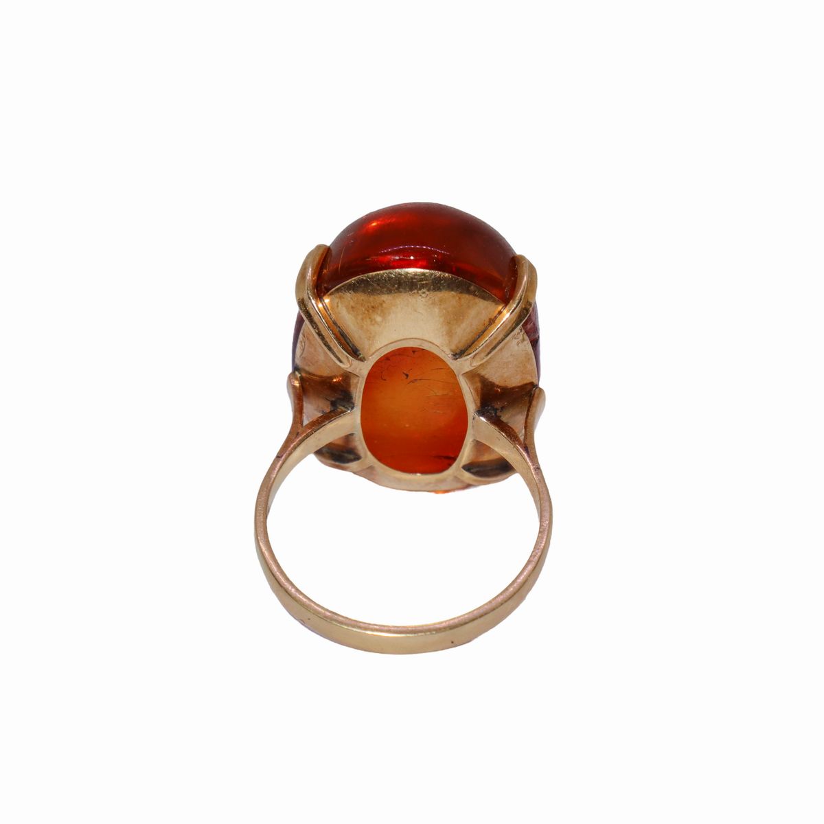Anello in Oro con Ambra