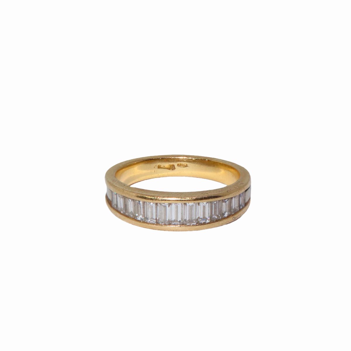 Anello con 13 Diamanti Taglio Baguette Rettangolari Ct 1,50