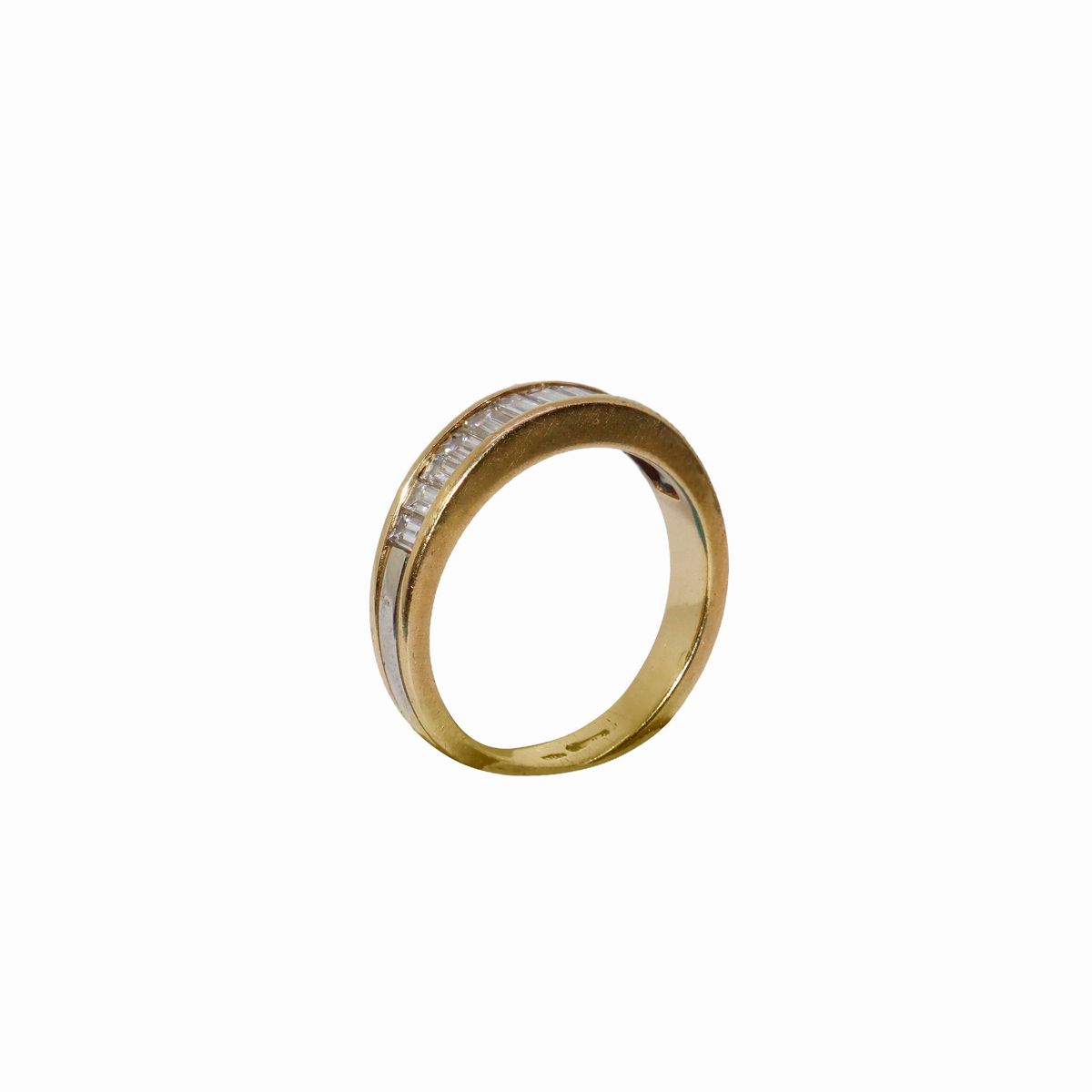 Anello con 13 Diamanti Taglio Baguette Rettangolari Ct 1,50