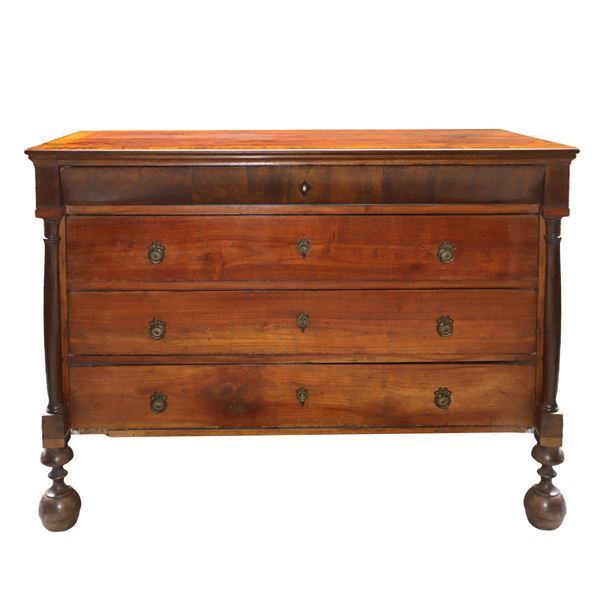Chest of drawers in cherry and rosewood