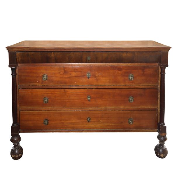 Chest of drawers in cherry and rosewood