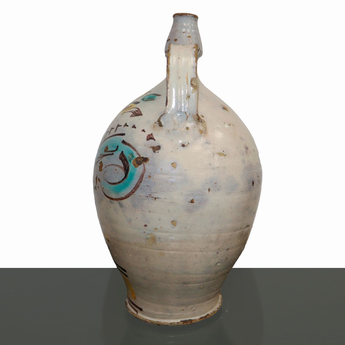 Bummulo con Manici in Maiolica Policroma di Caltagirone