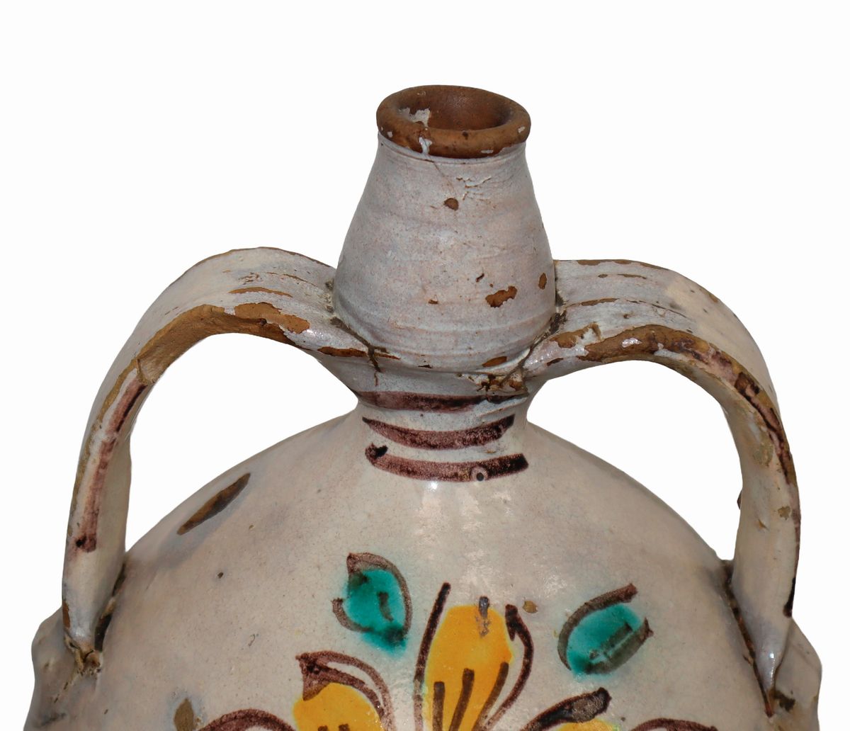 Bummulo con Manici in Maiolica Policroma di Caltagirone