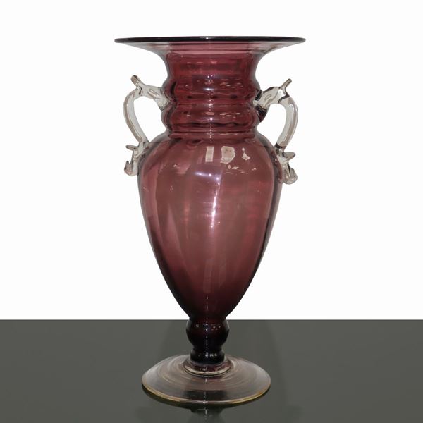 Vaso in vetro soffiato di Murano