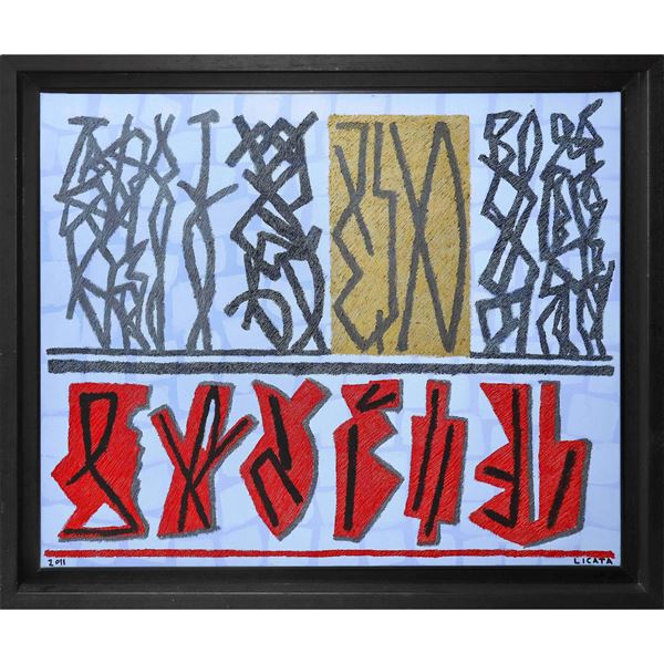 Riccardo Licata - Signs and spellings, Abstract composition