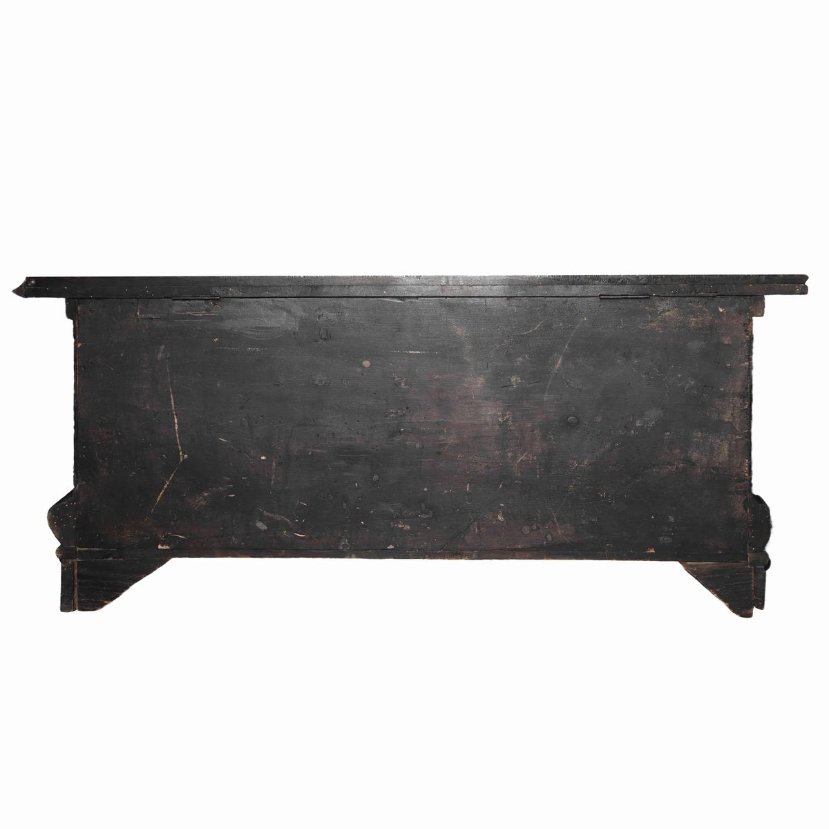 Cassapanca Neorinascimentale in Legno Nero Ebanizzato