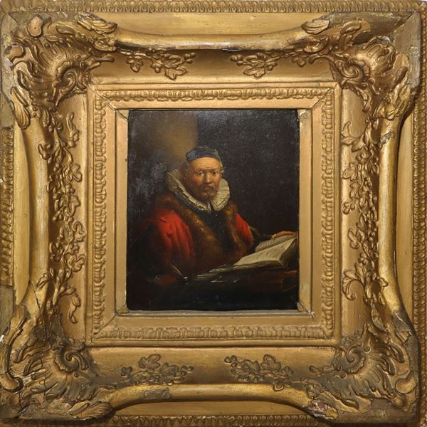Man with ruff and book 