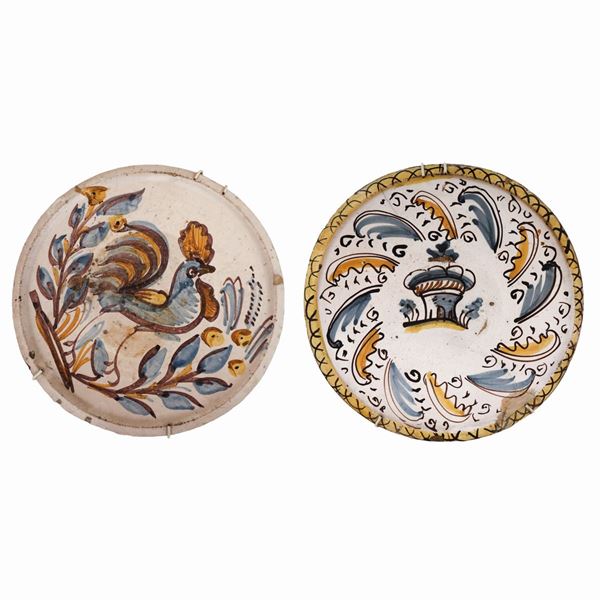 Pair of ceramic wall plates 