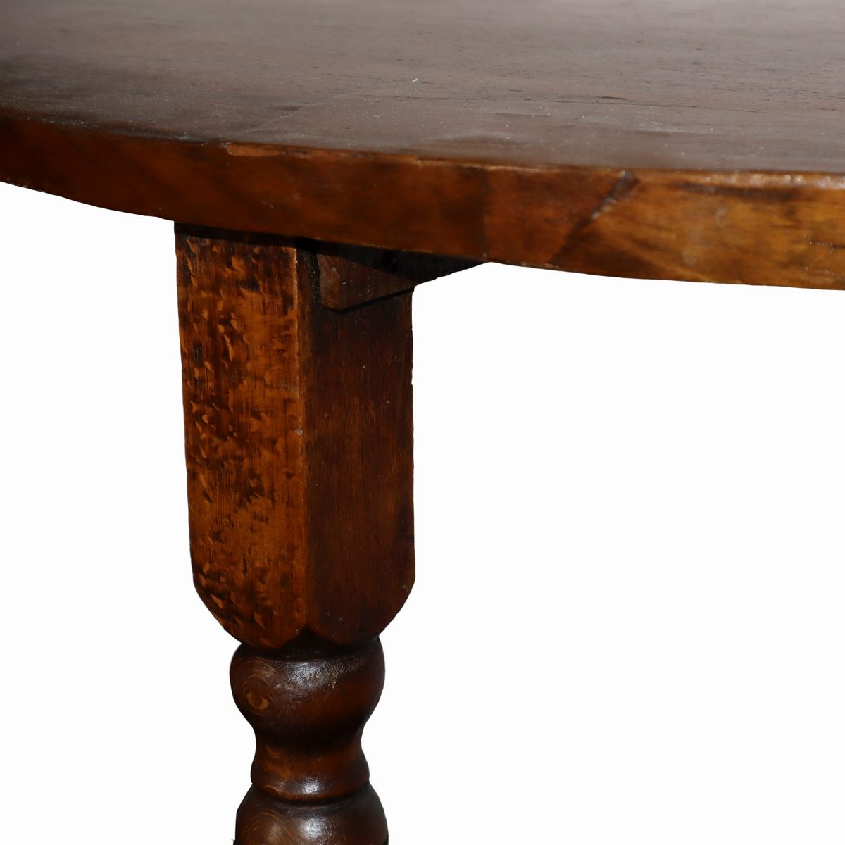 Console a Mezzaluna in Legno di Noce