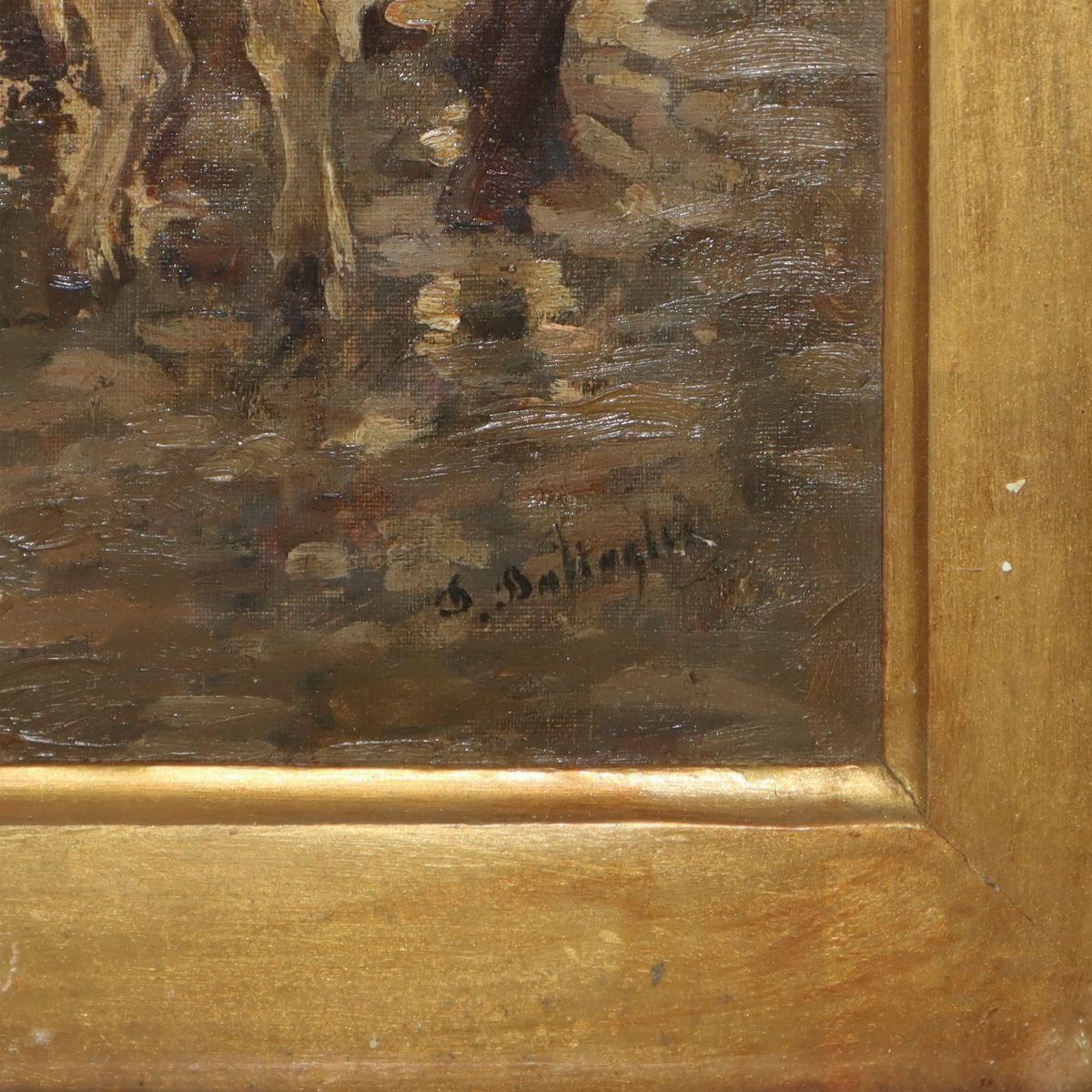 Domenico Battaglia - Ragazzo a Cavallo che Beve