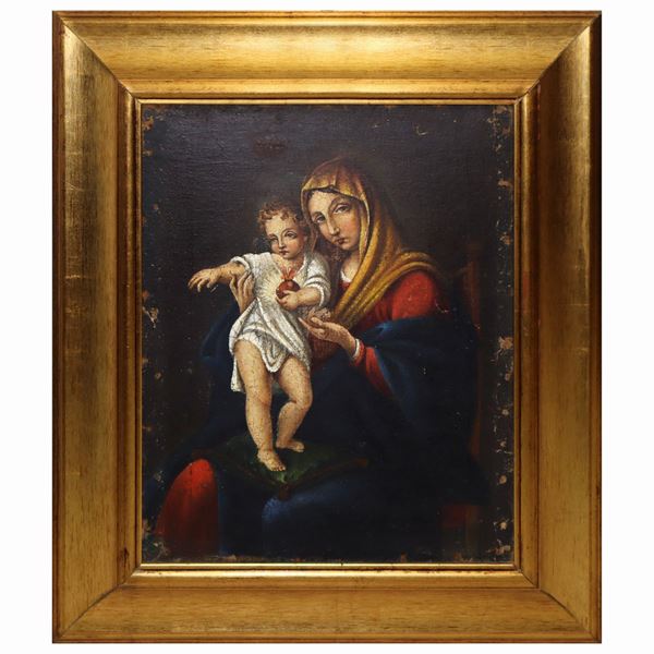 Madonna con bambino e Sacro Cuore