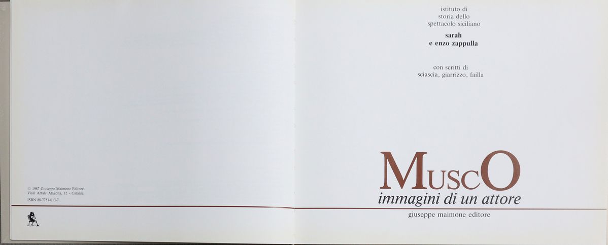 Musco: Immagini di un attore