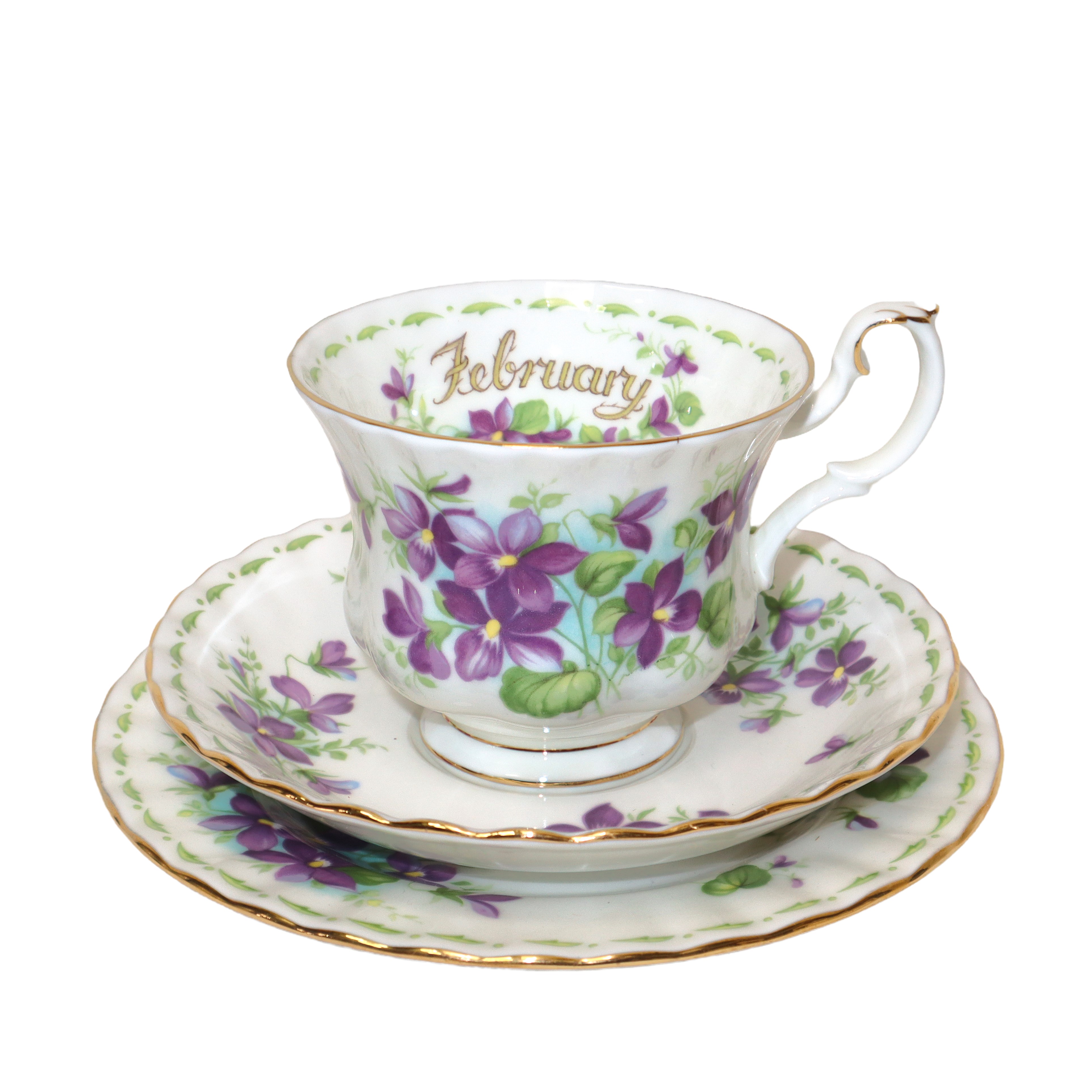 Royal Albert Bone China - Servizio da The in Porcellana Modello "flower Of The Month Series"