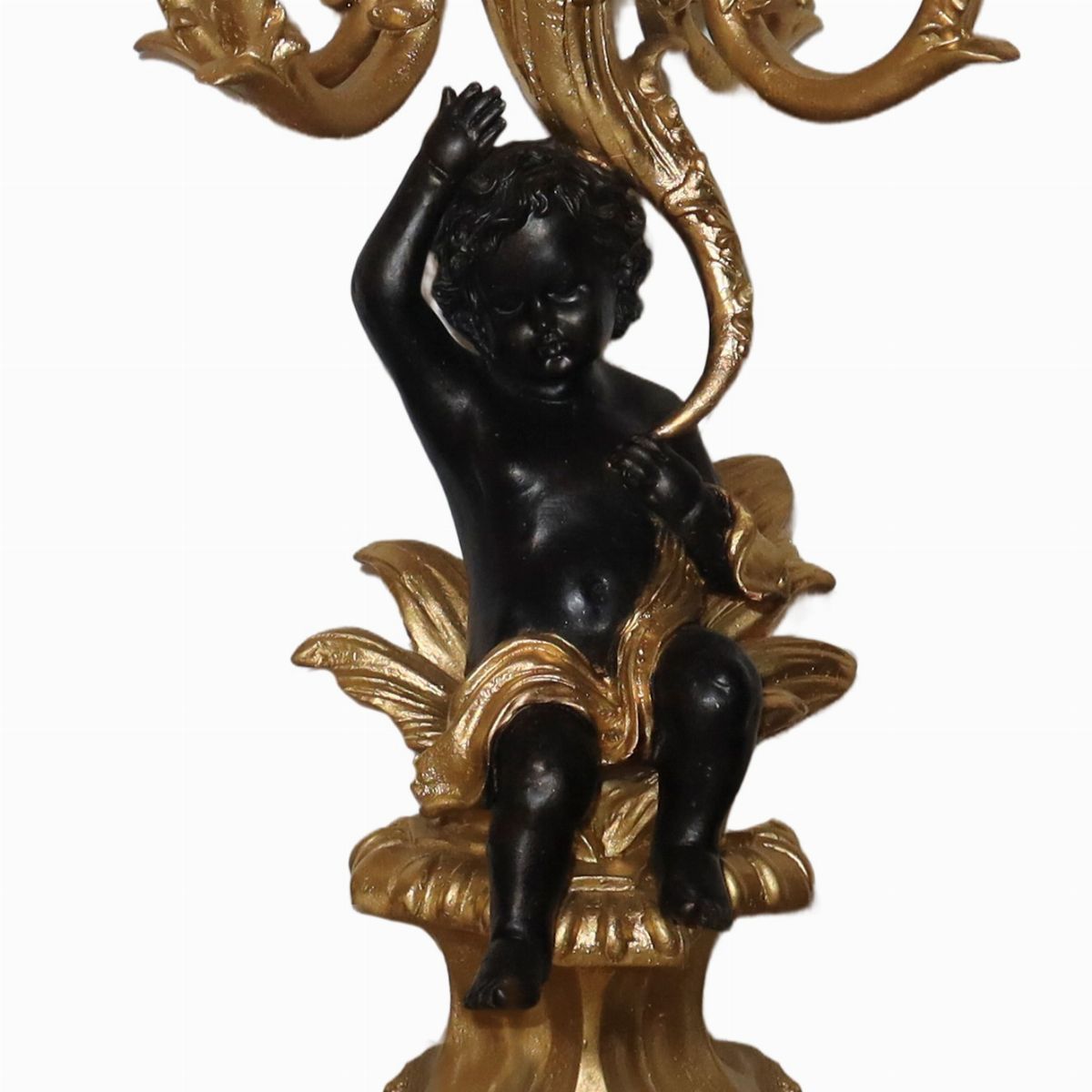 Coppia di Candelabri in Stile Barocco a 5 Luci
