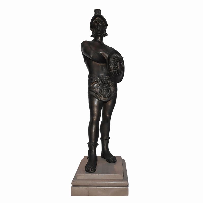 Gladiatore, Scultura in Bronzo Patinato Bruno