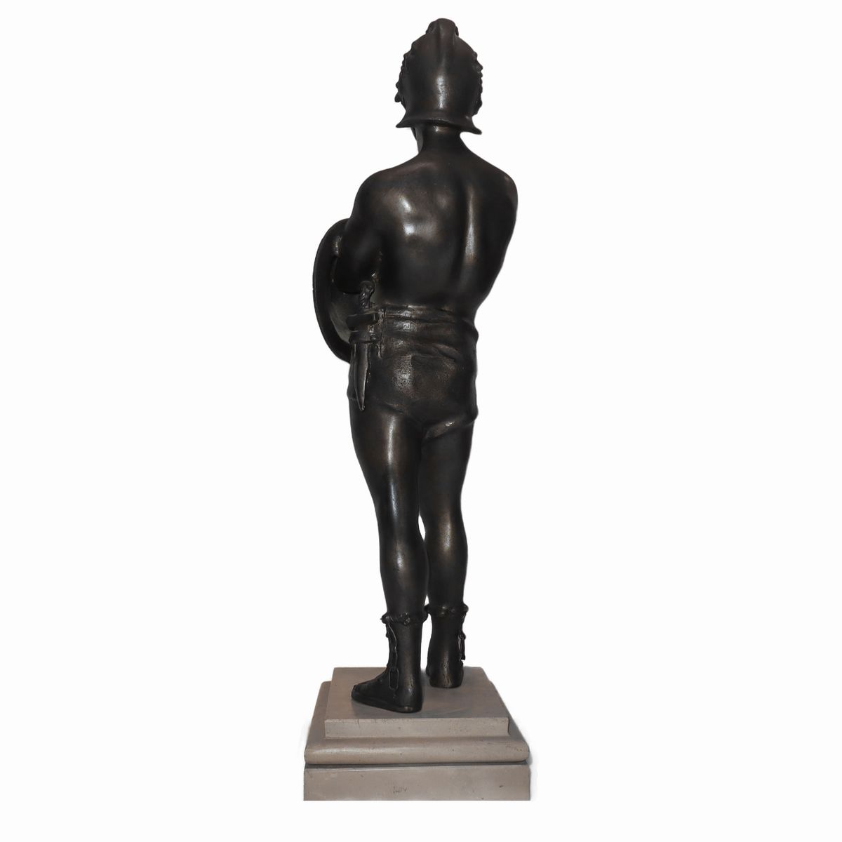 Gladiatore, Scultura in Bronzo Patinato Bruno