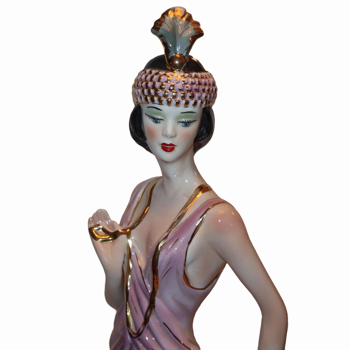 Donna in Abiti Decò, Scultura in Porcellana