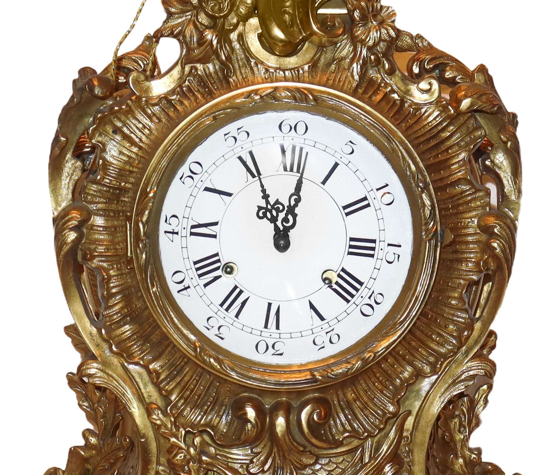Trittico Barocco Composto da Orologio da Tavolo e Due Candelabri a 8 Luci