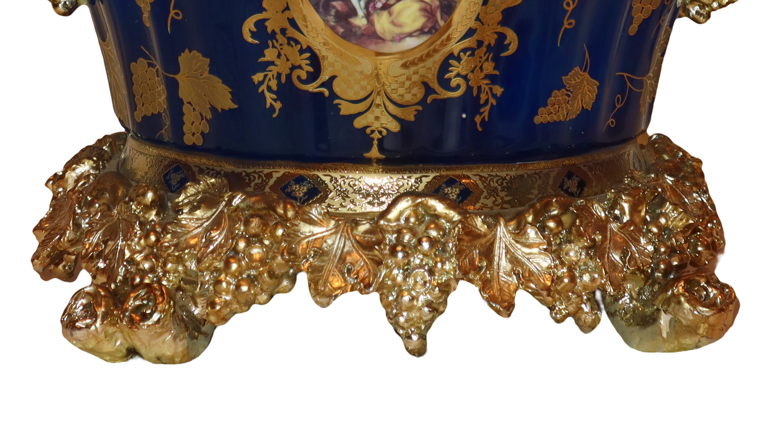 Grande Vaso Centrotavola in Porcellana Blu