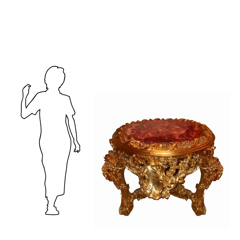 Tavolo rotondo da centro piano in ametista