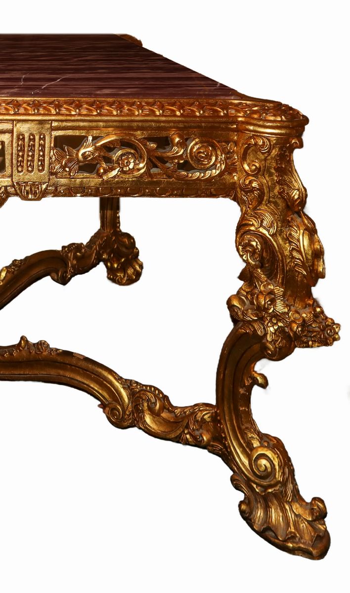 Grande tavolo rettangolare stile barocco