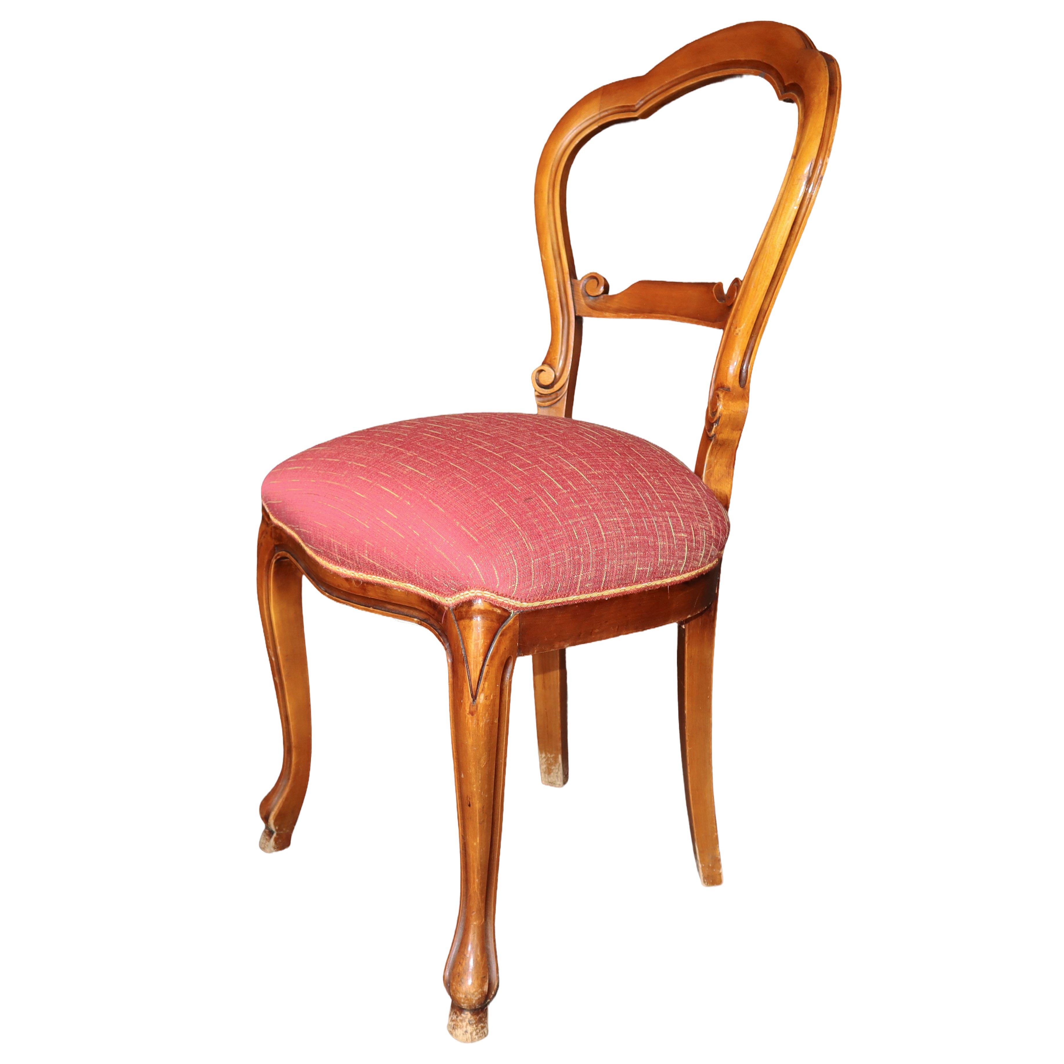 Studio Composto da Scrittoio Bureau Plat in Legno Bois De Rose con Poltrona e Due Sedie