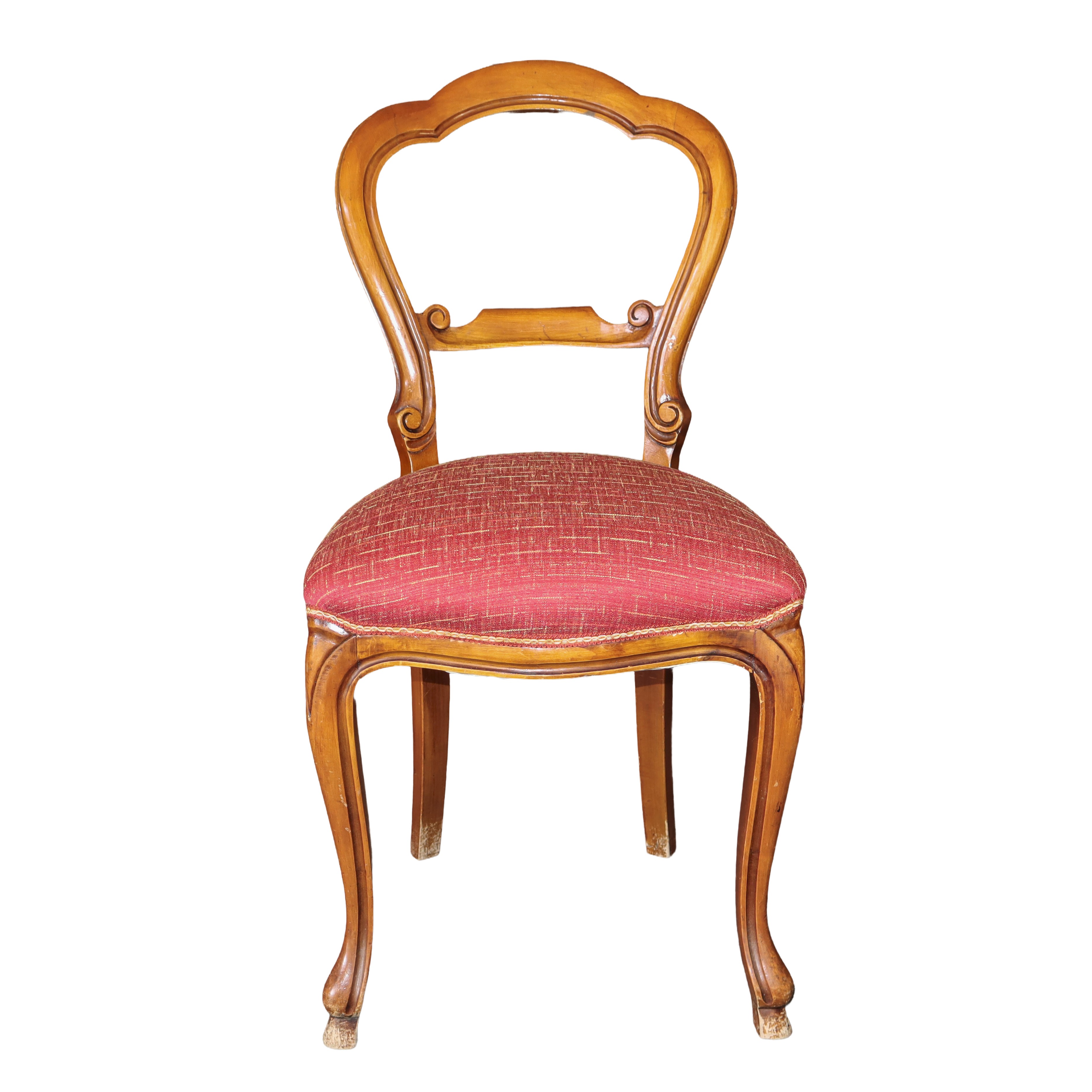 Studio Composto da Scrittoio Bureau Plat in Legno Bois De Rose con Poltrona e Due Sedie