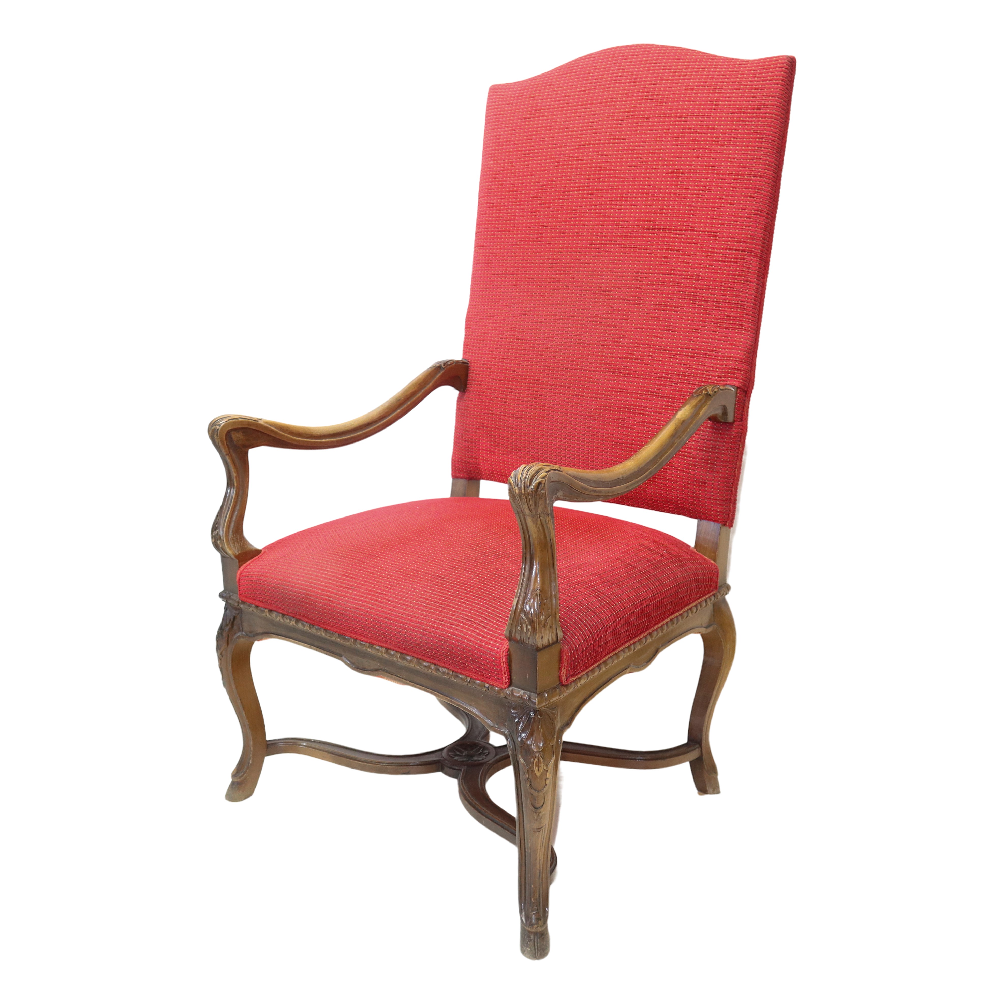 Studio Composto da Scrittoio Bureau Plat in Legno Bois De Rose con Poltrona e Due Sedie