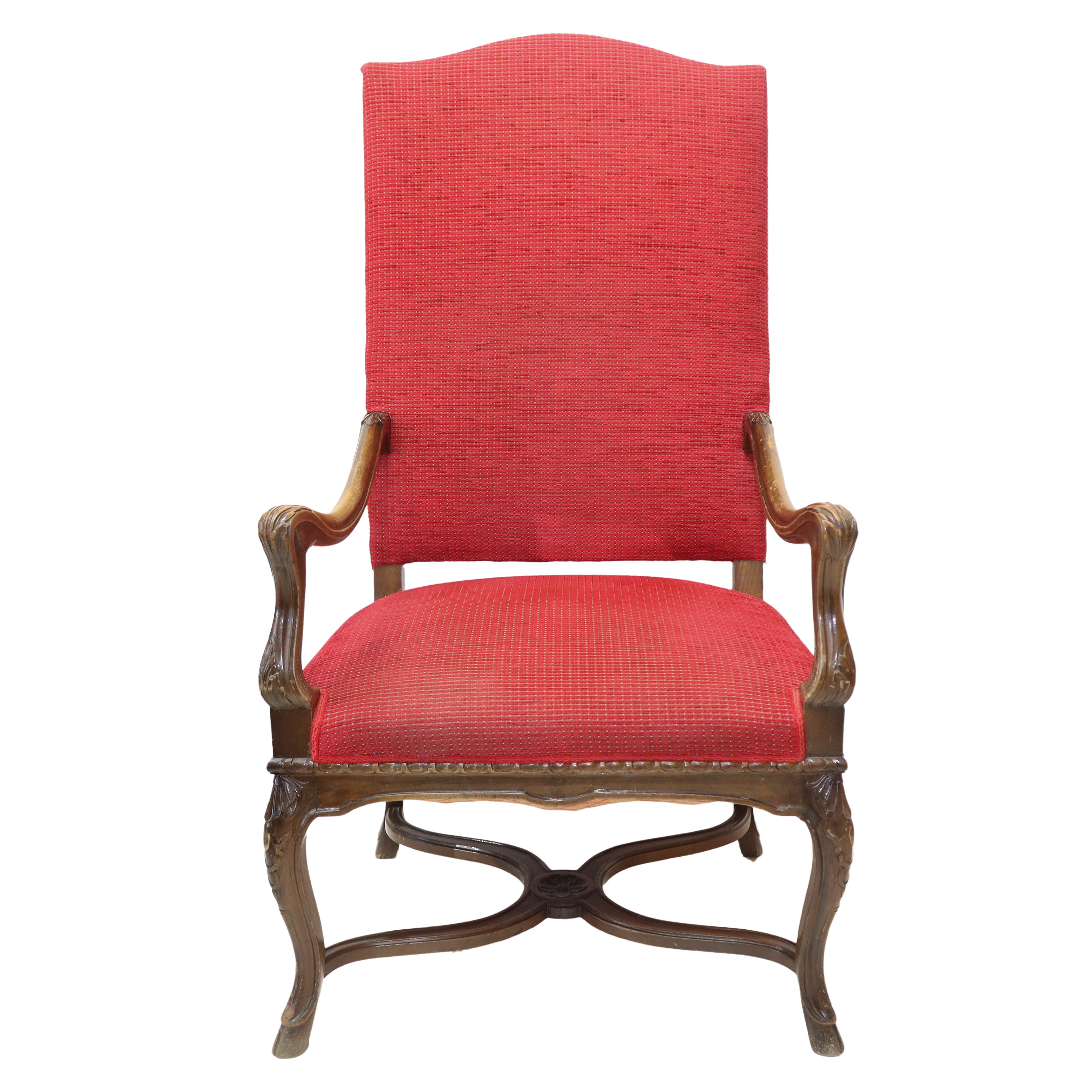 Studio Composto da Scrittoio Bureau Plat in Legno Bois De Rose con Poltrona e Due Sedie