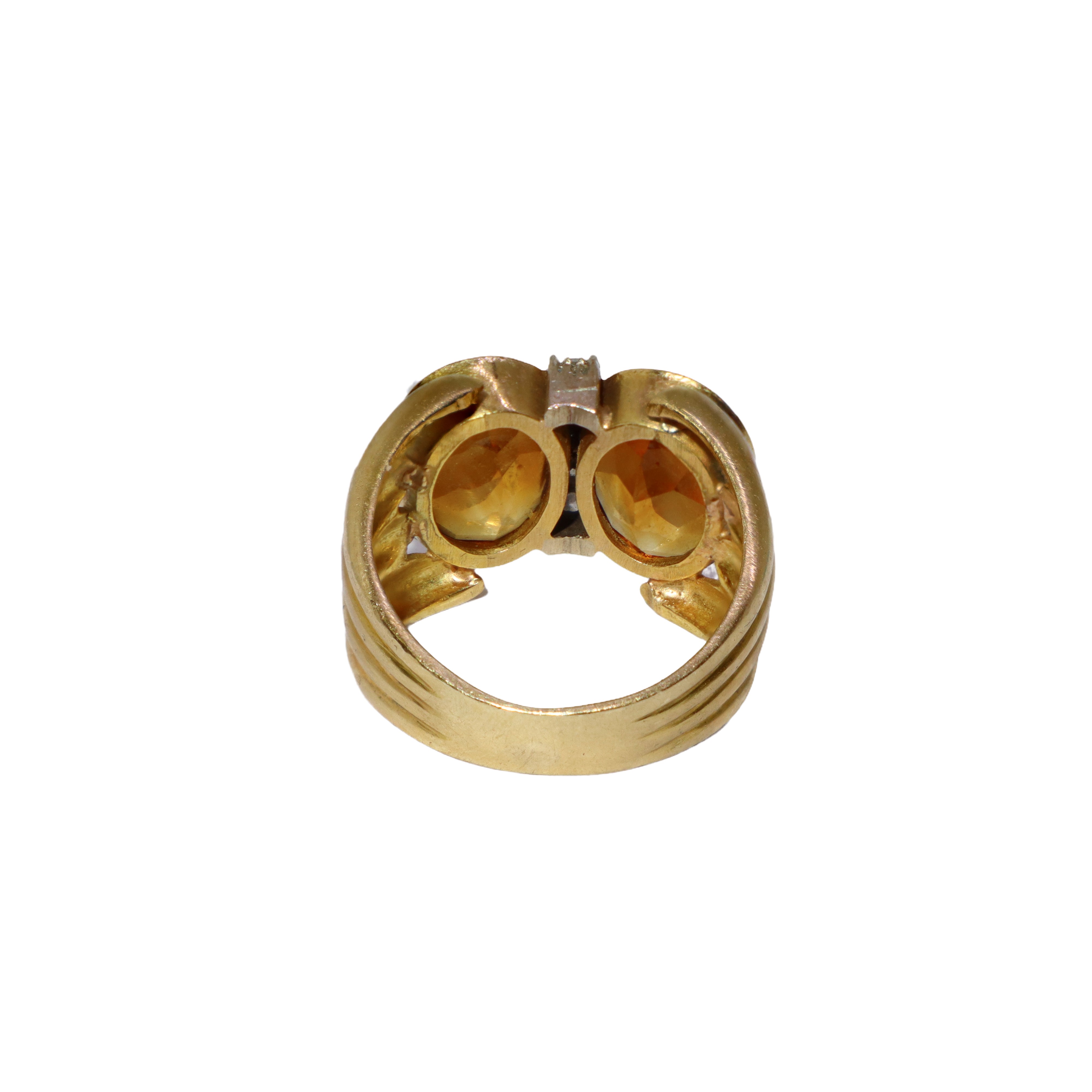 Anello in Oro con Topazi e Brillantini