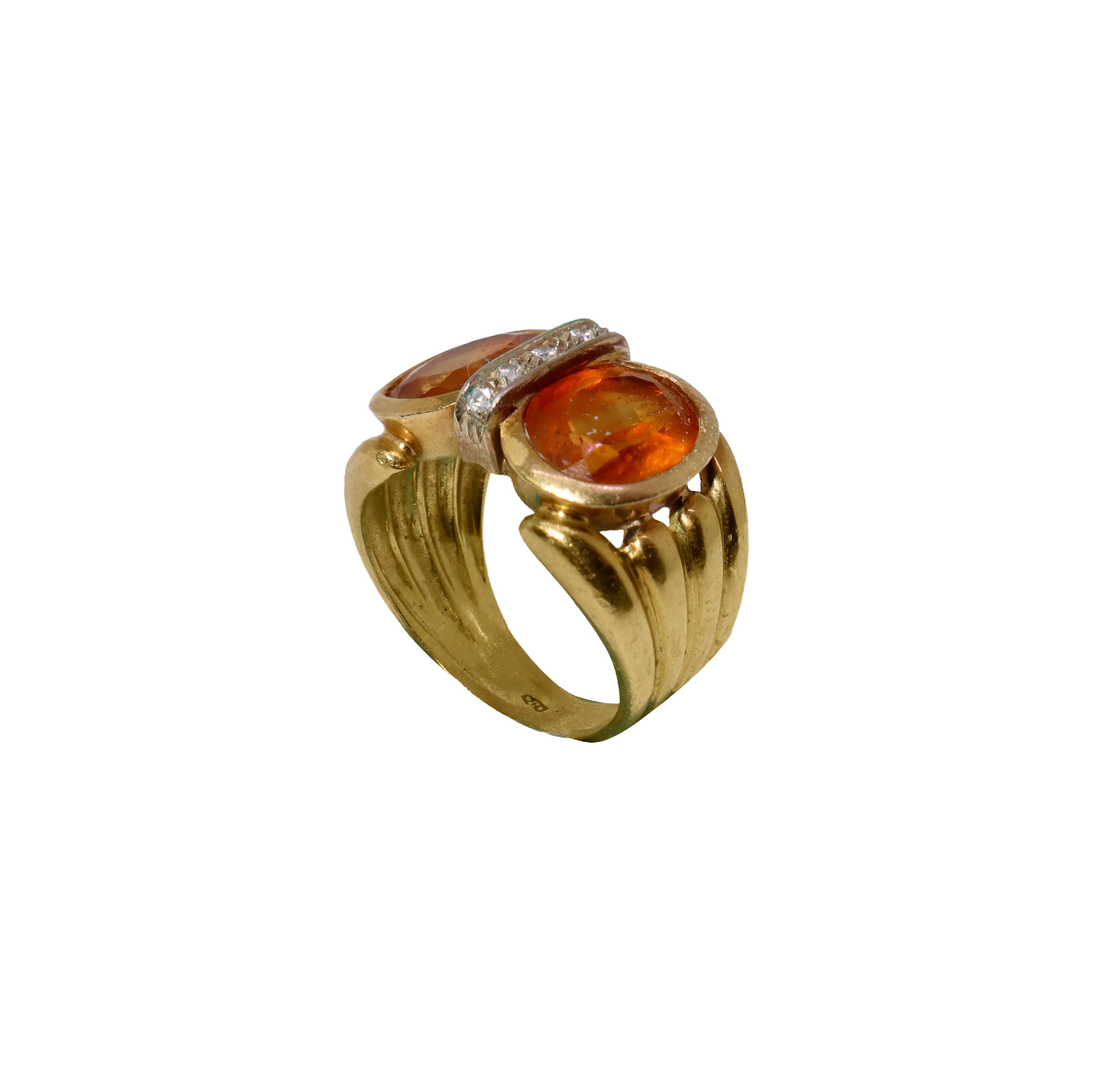 Anello in Oro con Topazi e Brillantini