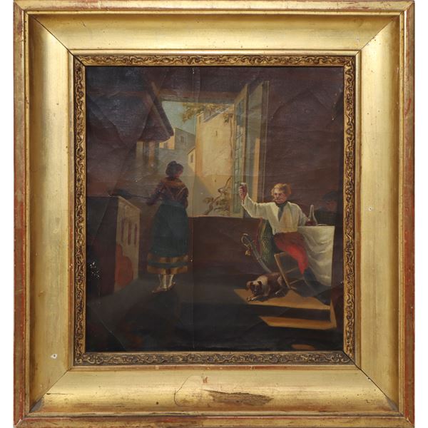 Interior with characters