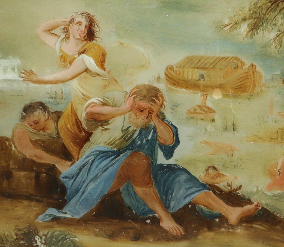 Arca di Noè, Dipinto su Vetro, Rottura Sull'angolo