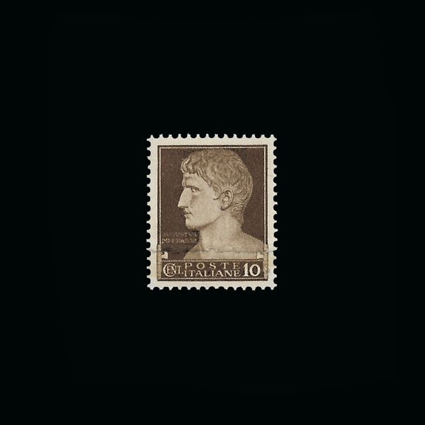 1929. 10 cent. Bruno "imperiale" con stampa su carta ricongiunta (Sassone n.245f) nuovo. Certificato Raybaudi