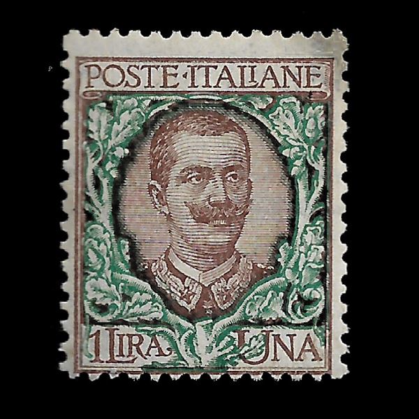 1922, postal letter envelopes: 1 brown and cerde lira with overprint "B.L.P." lithographic type II on the reverse (Sass. N. 12i), new