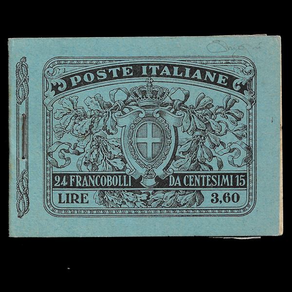 1911, booklet of 24 copies of the 15 cent. Black gray in blocks of six copies interspersed with thin paper, cover. Original rubber in good condition. Signed in full with cert. gold from Ray.