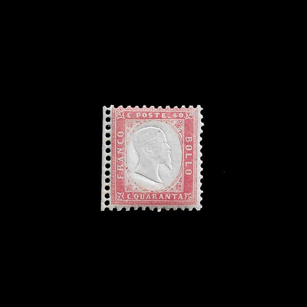 1862. King Victor Em. II. 40 c. light carmine red (Sassone n. 3)MNH, bdfasx