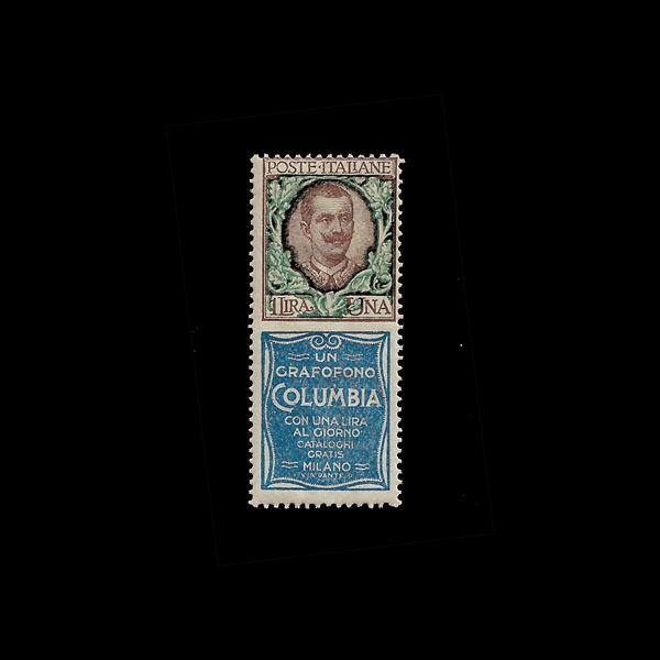 1924. advertising: 1 l. brown, green and ultramarine "Columbia" (Sass. N. 19) new. Cert. Ray.