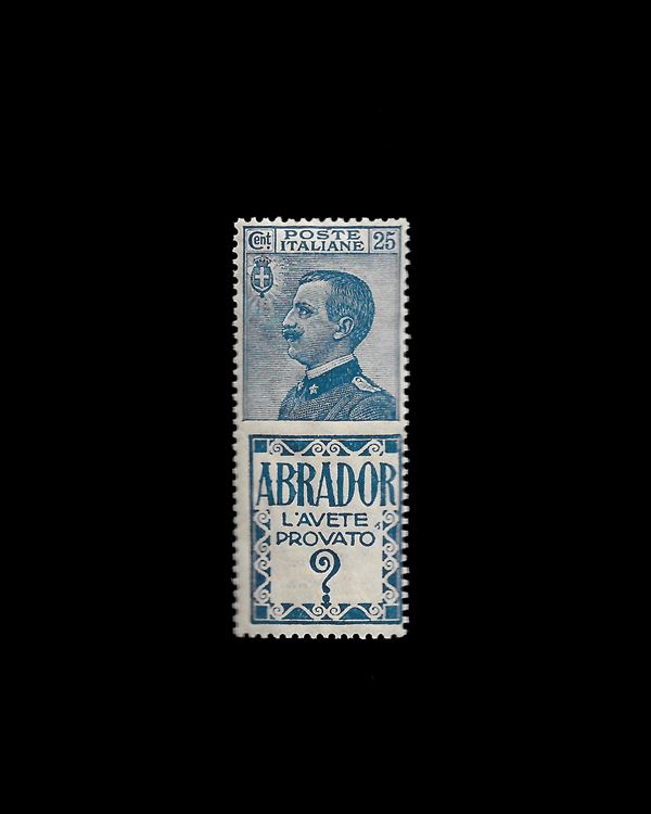 1924, pubblicitari: 25c. Azzurro e azzurro chiaro. "Abrador", (assone n. 4) MNH (firmato per esteso)