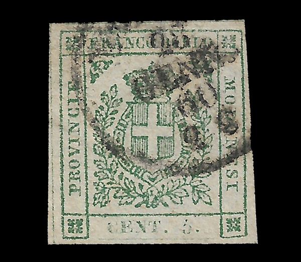 1859 Governo provvisorio Modena 5.c usato, Sassone n. 12, certificato Diena, fresco e ben marginato.